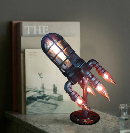 Restnergy™ - Steampunk Rocket Lamp