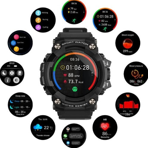 RestroGrade™ - Military Grade Smartwatch (Works with iPhone & Android)